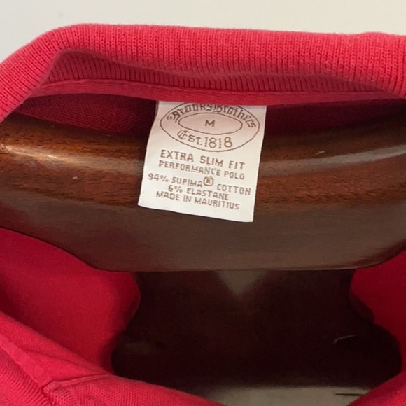 Brooks Brothers Red Polo Extra Slim Fit Sz M - Picture 5 of 6